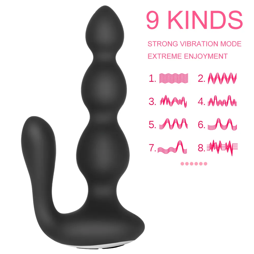 Anal Vibrator Wireless Remote Control Sexiga leksaker för män Butt Plug Vibration Pärlor Male Prostate Massager Adult Products