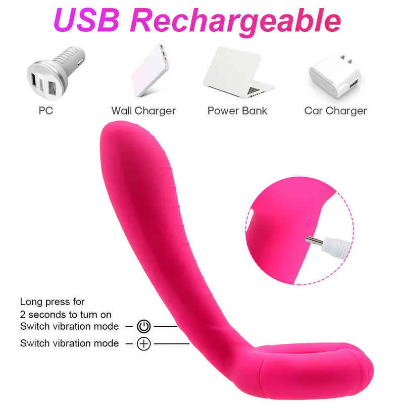 Nxy Cockrings 3 in 1 Triple Motor Vibrating Dildo 7 Vibration Rechargeable Clitoris Nipple Penis Massager Stimulator Sex Toy for Women Couple 220505