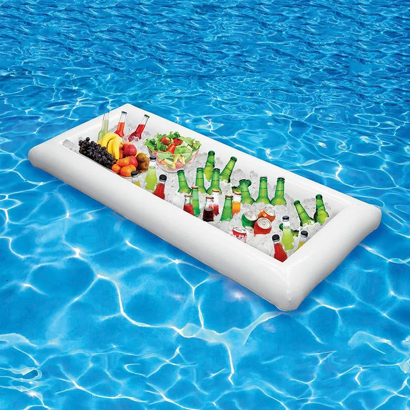 Party Inflatable Salad Bar Buffet Pool Inflatable Ice Bucket Outdoor Swimming Pool Drink Float Holder Food Supplies Toy Stand 220622