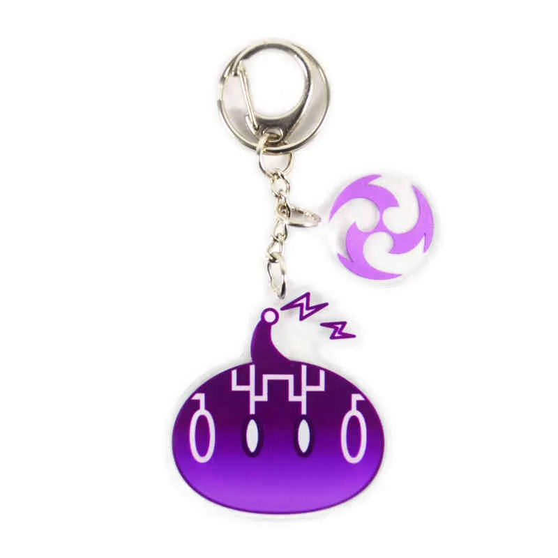 Game Genshin Impact Slime Keychain Cartoon Cosplay Pendant Props Accessories Christmas Gifts Anime Figure Keychain Accessories Y220413