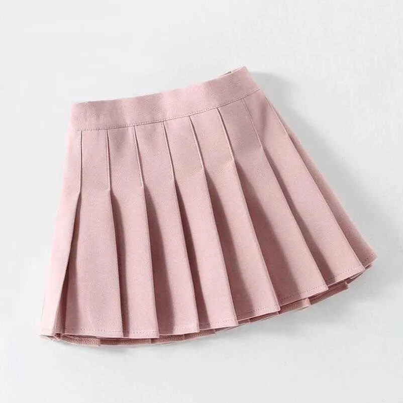 Школьная форма, юбки для девочек, плиссированная юбка для выступлений, однотонная детская одежда, штаны для малышей-подростков 6, 8, 10 125386533