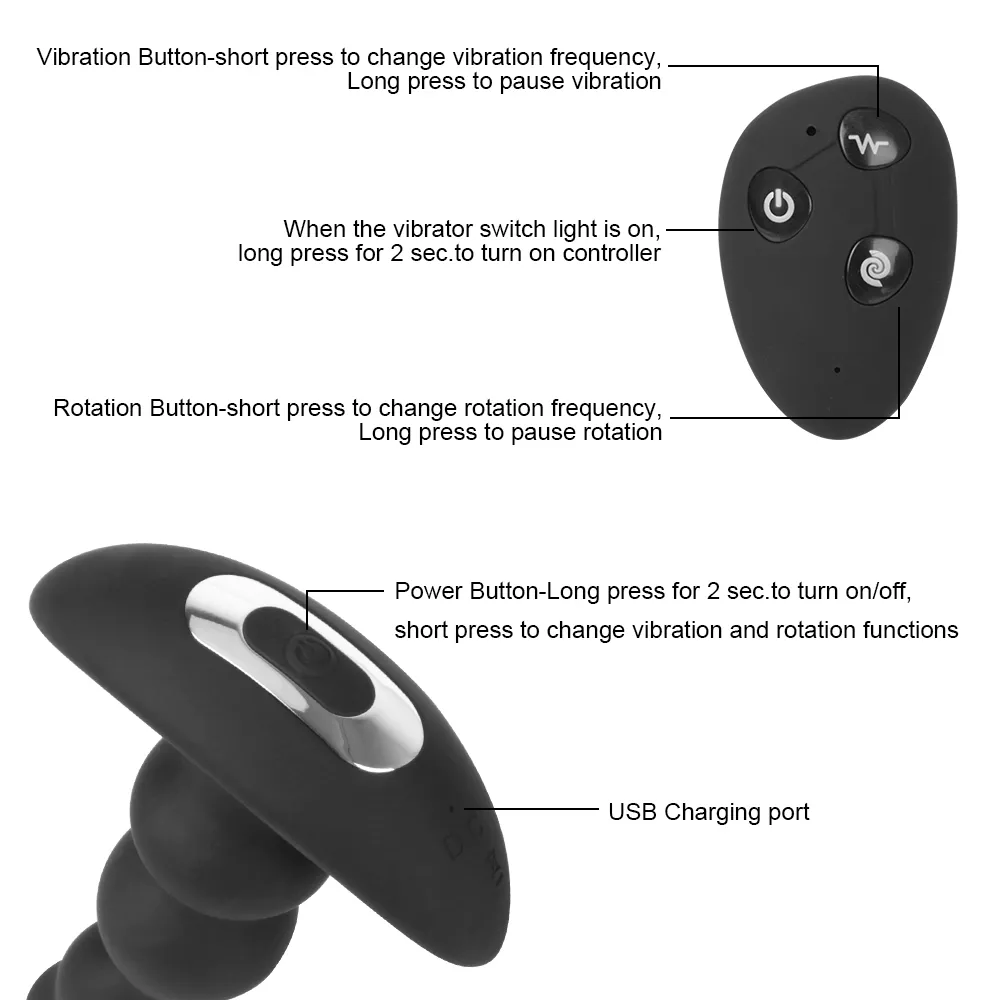 Оло пульт дистанционного управления массаж простаты 360 градусов вращения анальный вибратор вибратор вибратор влагалищный стимулятор сексуальные игрушки для мужчин