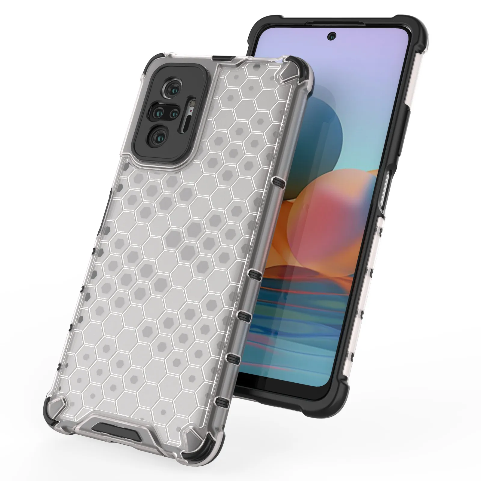 Beschermende ruggevallen voor Redmi, transparante schokbestendige mobiele telefoon Case met hard plastic, voor Xiaomi Redmi Note 10 Pro Max