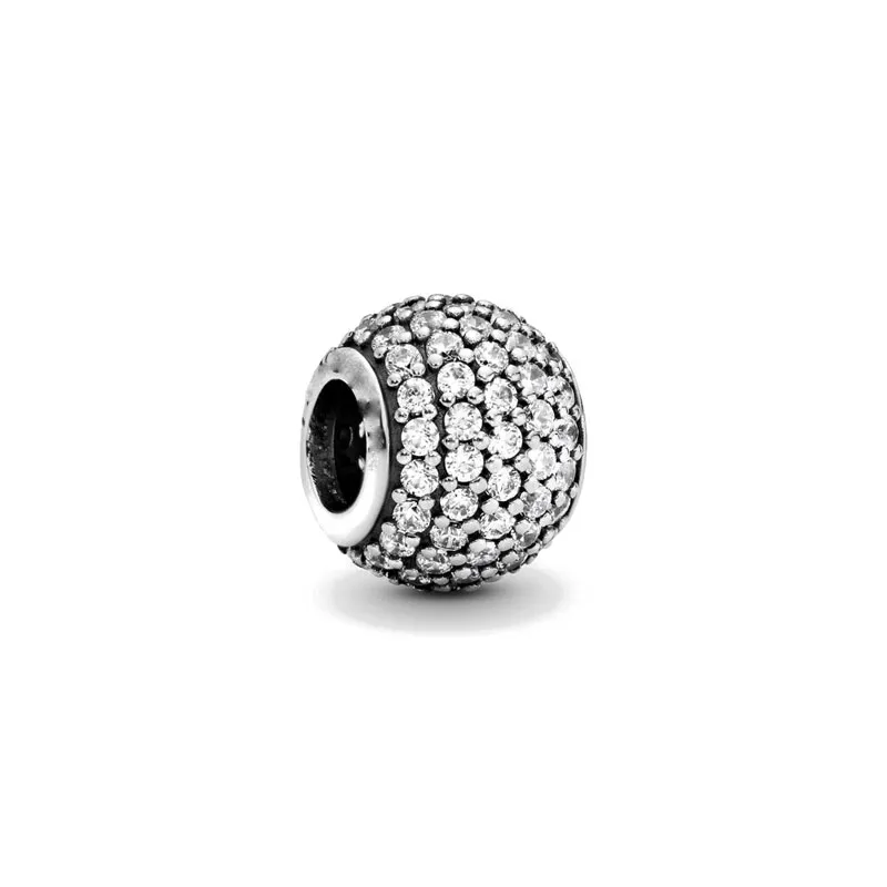 925 siver beads charms for pandora charm bracelets designer for women Flower Pattern Stripe Openwork