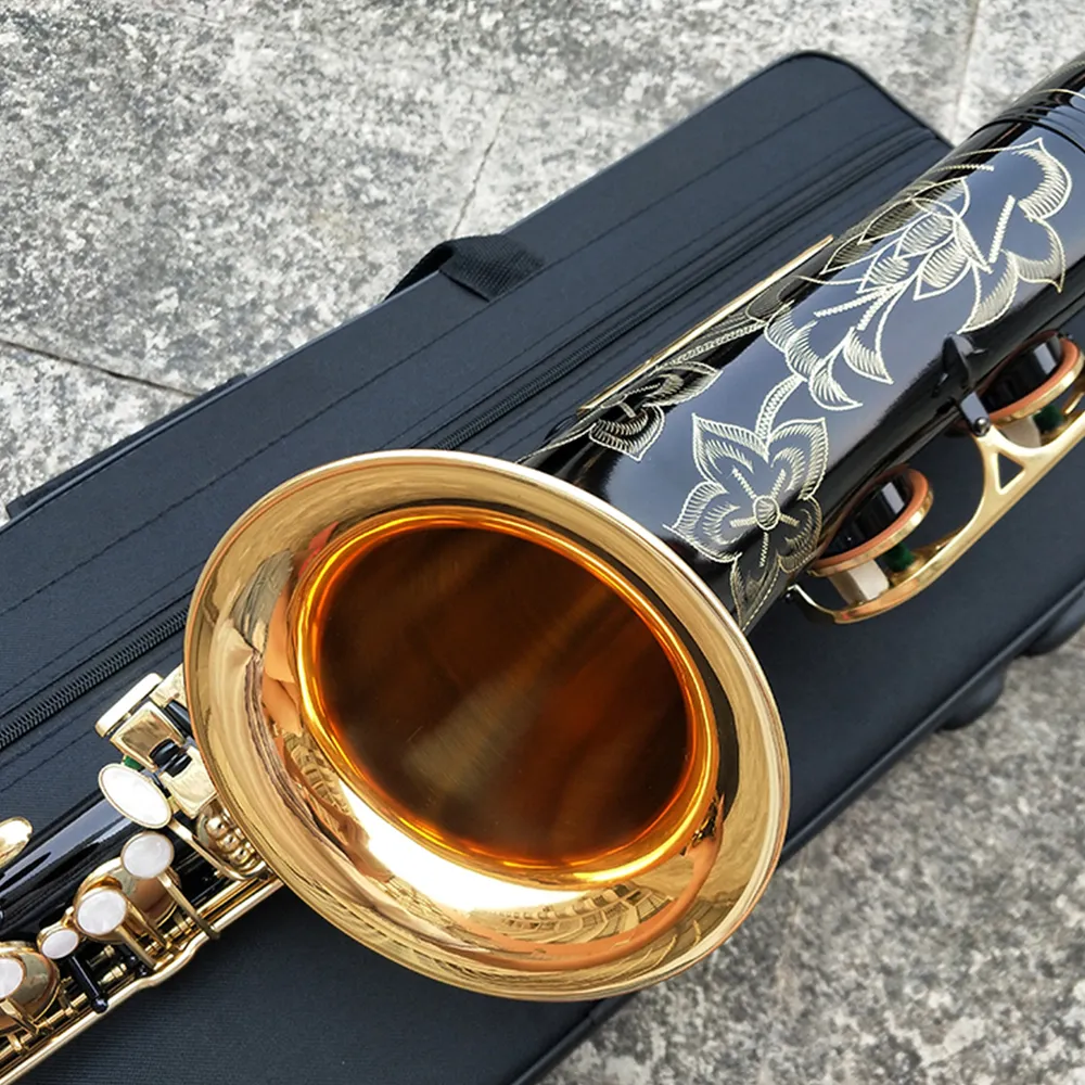 ハイエンドブラックゴールドYTS-875 B-Tune Professional Tenor Saxophoneブラックニッケルゴールドマテリアルゴールドメッキテナーサックスジャズ楽器