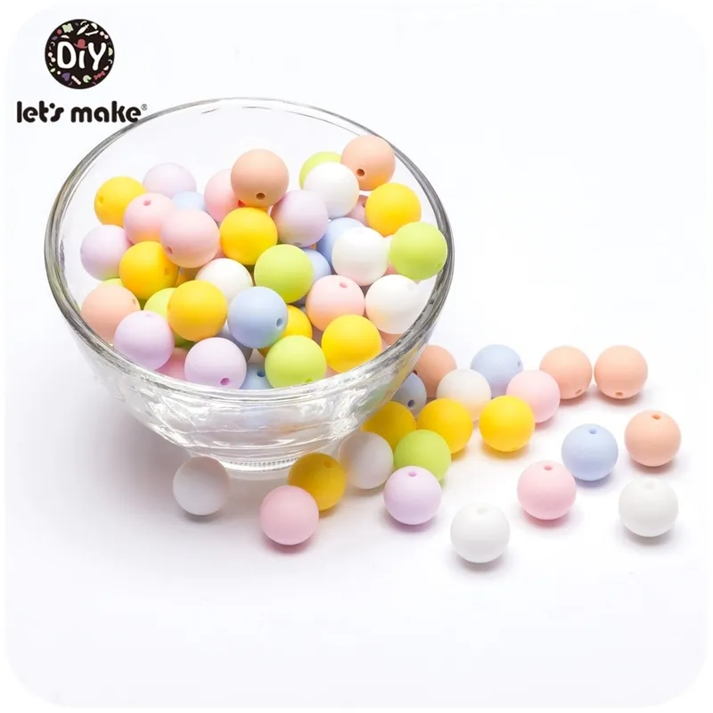 Perle Silicone Beads 15mm Baby Teether Round Food Grade DIY BPA Free 220507을 만들자