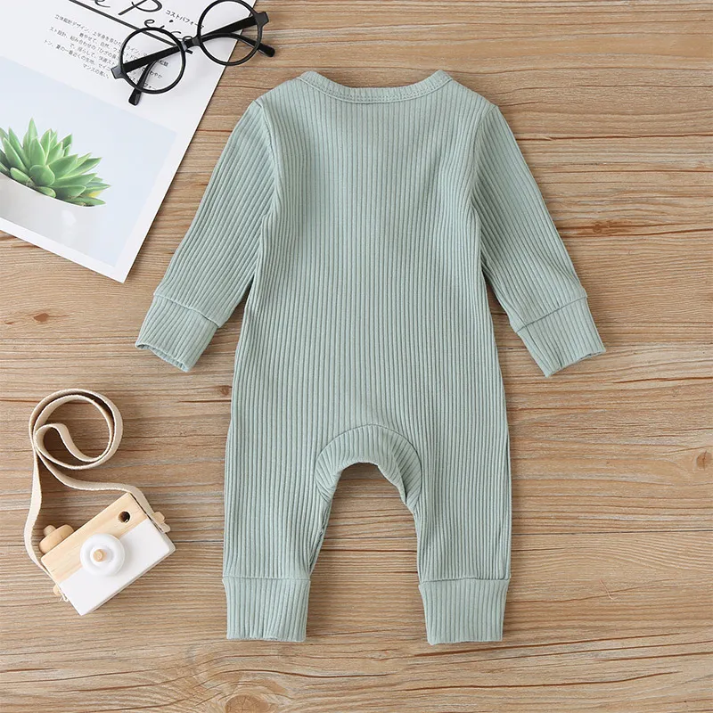 Autumn born Infant Baby Boys Girls Romper Playsuit Overalls Cotton Long Sleeve Baby Jumpsuit born Clothes 220707