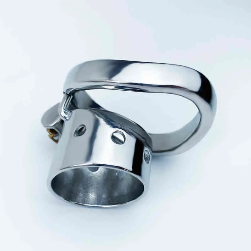 NXY Chastity Device Frrk 98 Arc Ring New Cylindrical Short Stainless Steel Lock Male Appliance 0416