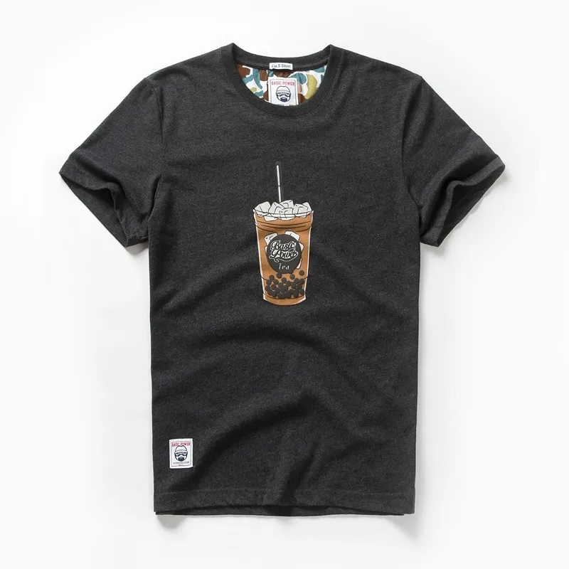 Tshirt for Men „Coffee” Tshirt Wysokiej jakości szyja załoga czysta bawełniana wierzchołka TEES MAN BP12006 220608