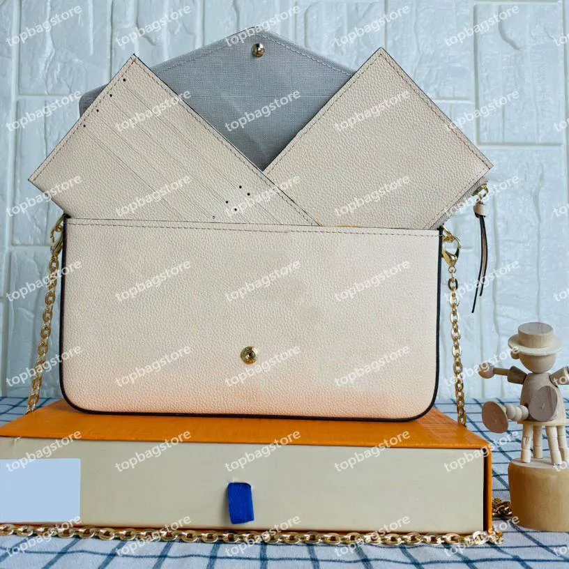 Multi Felicie Pochette Women Designer Chain Bags Wallets Leather Shourdredbody Purses2280