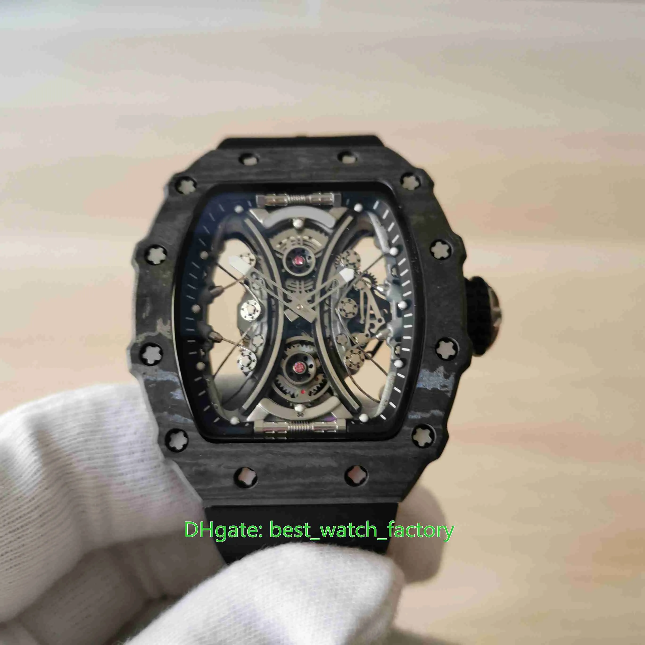 Selling Top Quality Watches 44mm x 50mm RM53-01 PABLO MAC DONOUGH Skeleton NTPT Carbon Fiber Transparent Mechanical Automatic 244Y