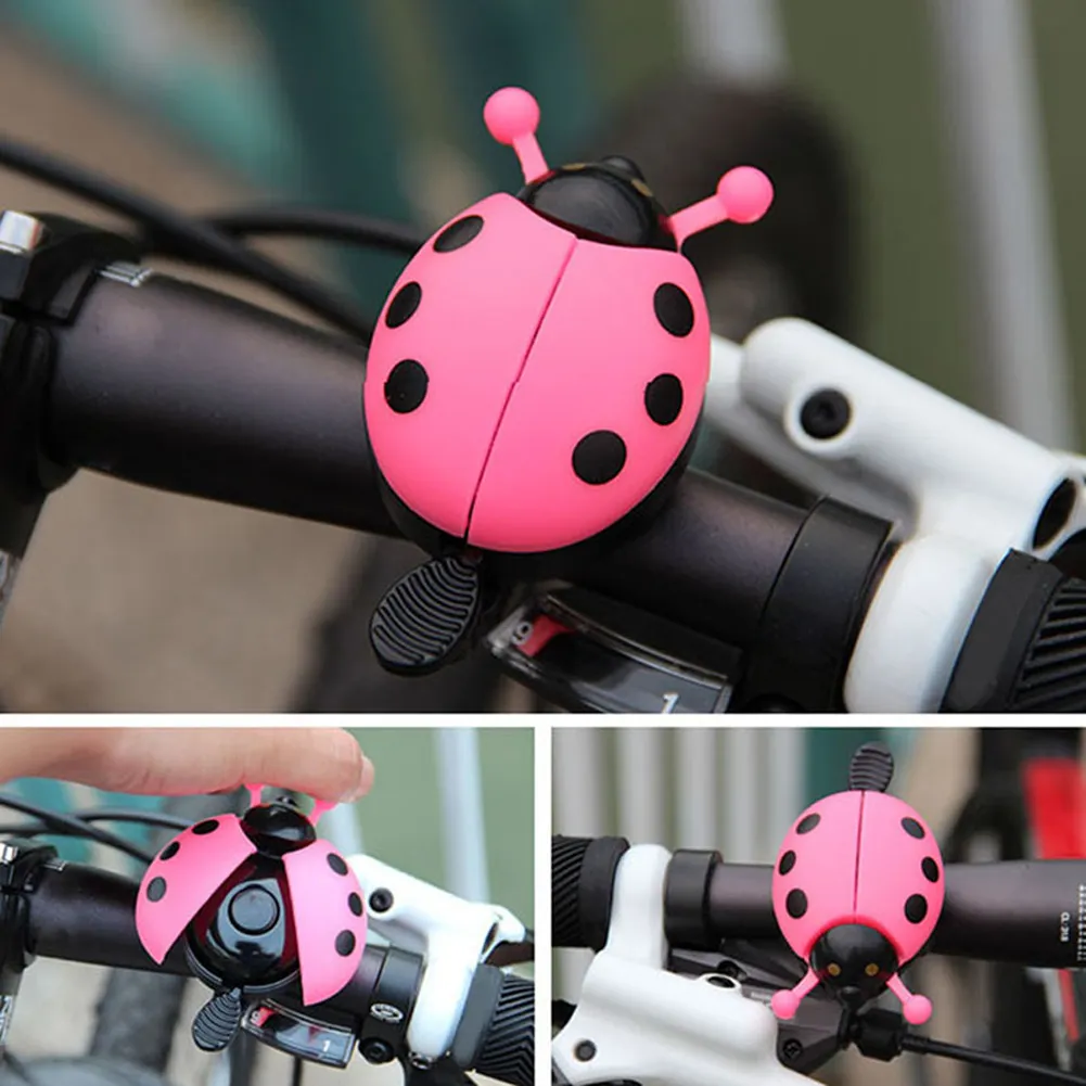 Bicycle Bell Ring Beetle Cartoon Cycling Horns Lovely Kids Ladybug BellRings for Bike Ride Horn Alarm bicycle Accessories