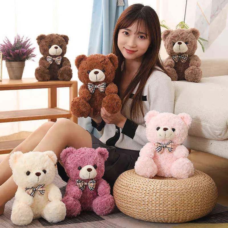 Cartoon Teddy Bear Plush Toys Kawaii Soft CUDDly Animal Doll Bears Baby Children Birthday Gift Home Dekoracja Poduszka J220704