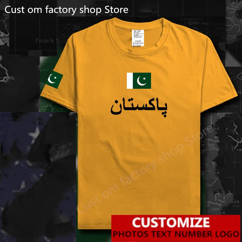 Maglietta pakistana Maglia personalizzata gratuita Nome fai da te Numero maglietta Uomo Donna High Street Fashion Hip Hop Allentato Casual 220620