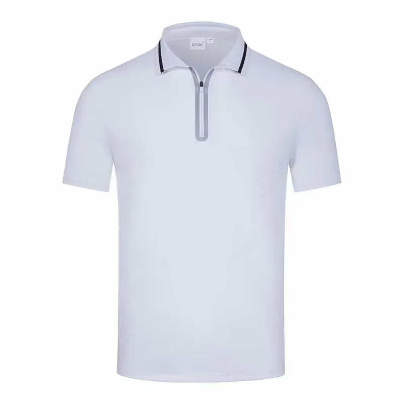 Polo di alta qualità Camicia estiva a maniche corte con cerniera Camicia da uomo Polo in nylon/Spandex Camicia casual solida Polo Maschile Top 220514