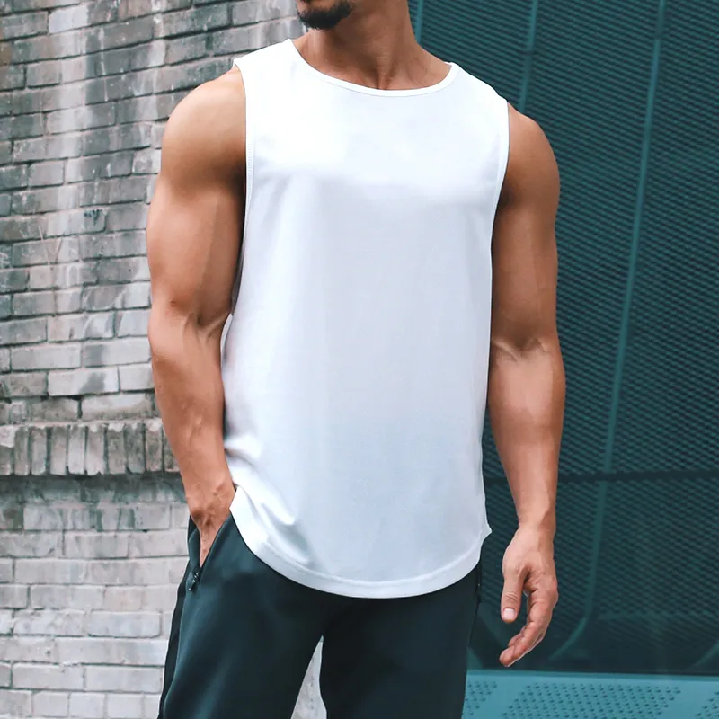 Gym Tank Top Men Mesh Quick Dry Bodybuilding Sleeveless Shirt Fitness Singlets Basketball Sportswear Muscle Vest Summer Clothing 220621