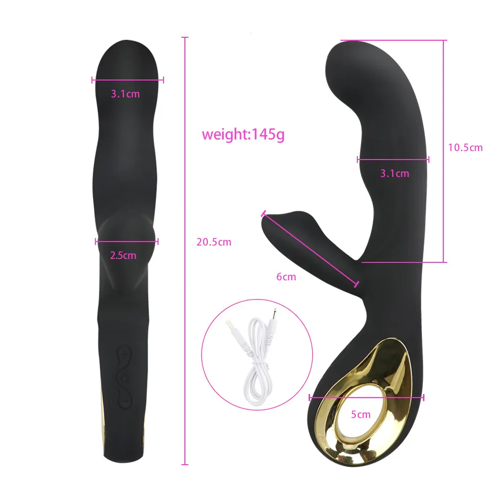 Vetiry Rabbit Vibrator G Spot Dual Vibration Dildo Женская влагалище Massager Sexy Toys for Women Silicone Waterpronation