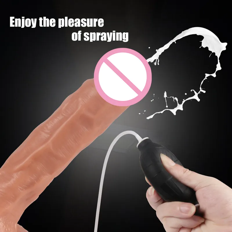 Spray Wasser Dildo Simulation Ejakulieren Realistische Penis Spritzen Saugnapf sexy Produkt Große Spielzeuge für Frau Schwanz