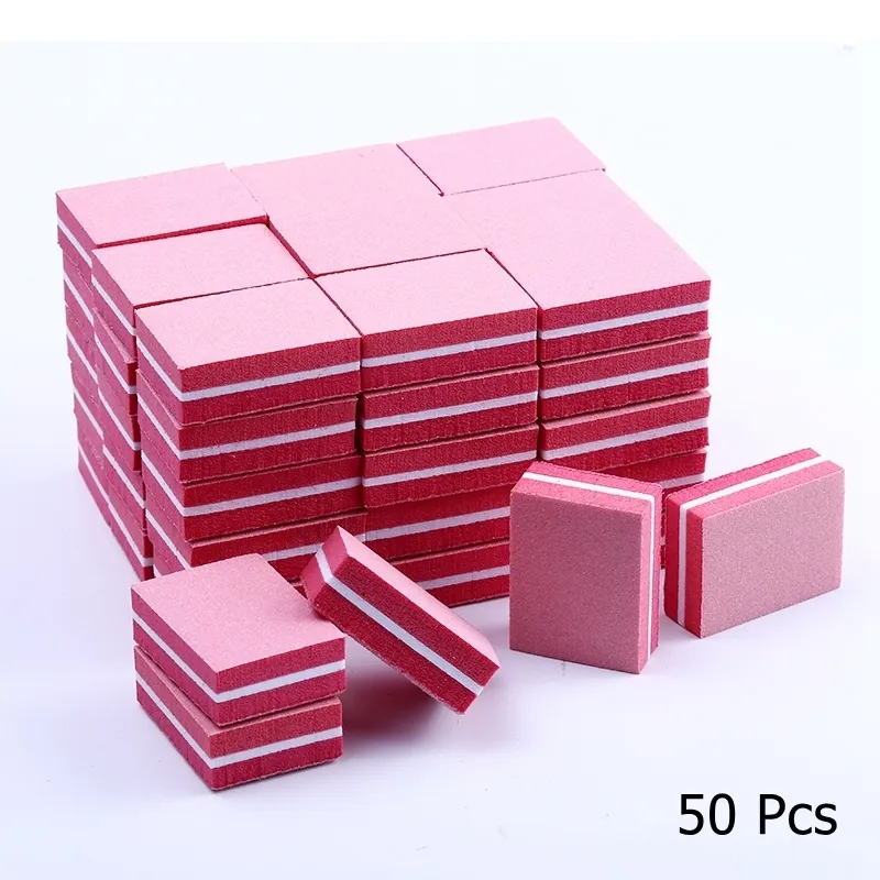 Doublesided Mini File Blocks Colorful Sponge Nail Polish Sanding Buffer Strips Polishing Manicure Tools 220812