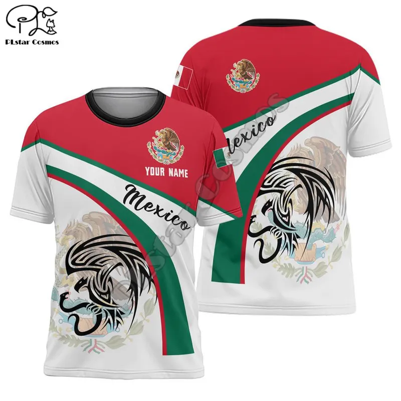 PLstar Cosmos Emblema nazionale Bandiera del Messico 3D stampato T-shirt estive Manica corta Tee Uomo Donna Casual Streetwear Style 33 220706