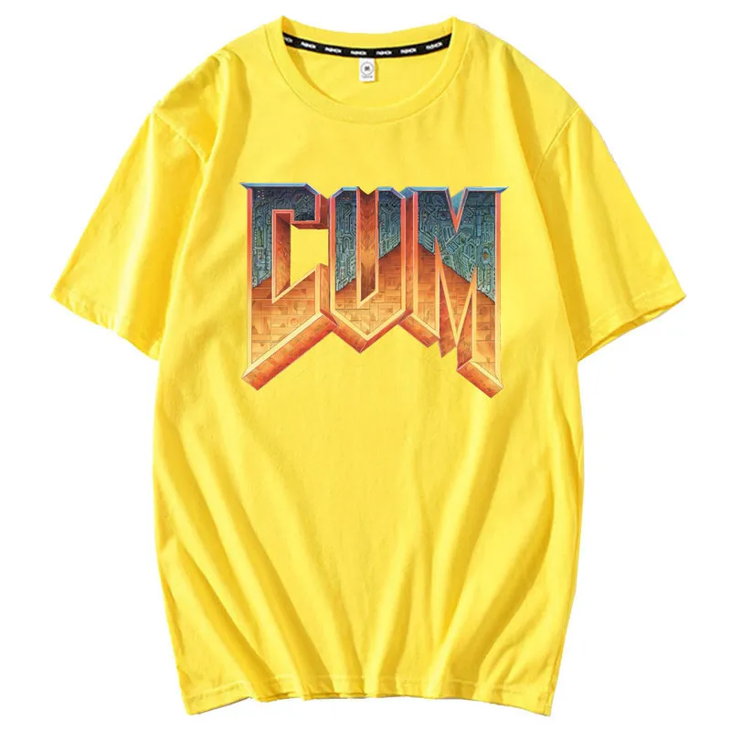 Doom Cum Vintage Graphic Tee Shirt For Men Pure cotton 100% summer fashion Short sleeve tshirt men euro size 220712