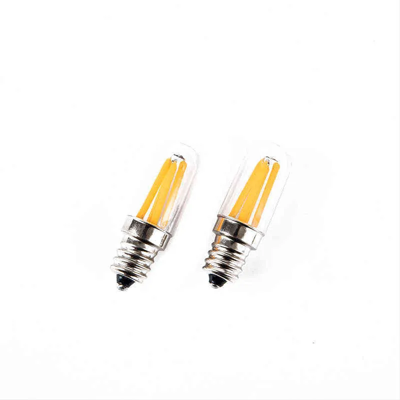 Mini LED E14 E12 Liptowe zamrażarka Filament Light Cob Dimmmable Culbs 1W 2W 4W Lampa ciepłe / zimne białe lampy oświetlenie H220428