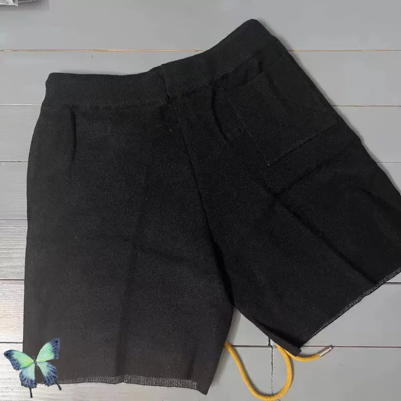 Rhude şort jakard bringstring kot kısa pantolon gibi ağır kumaş 220727