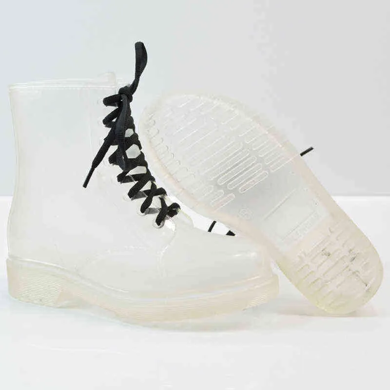 Bootsjelly sapatos botas de chuva senhoras sapatos femininos moda feminina botas transparentes sapatos de água à prova dwaterproof água sapato beautyfeet g220813