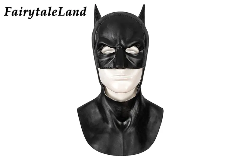 Halloween Cosplay Bruce Head Wear Masques de chauve-souris Robert Full Latex Mask Casque Zipper up couvre-chef 220715