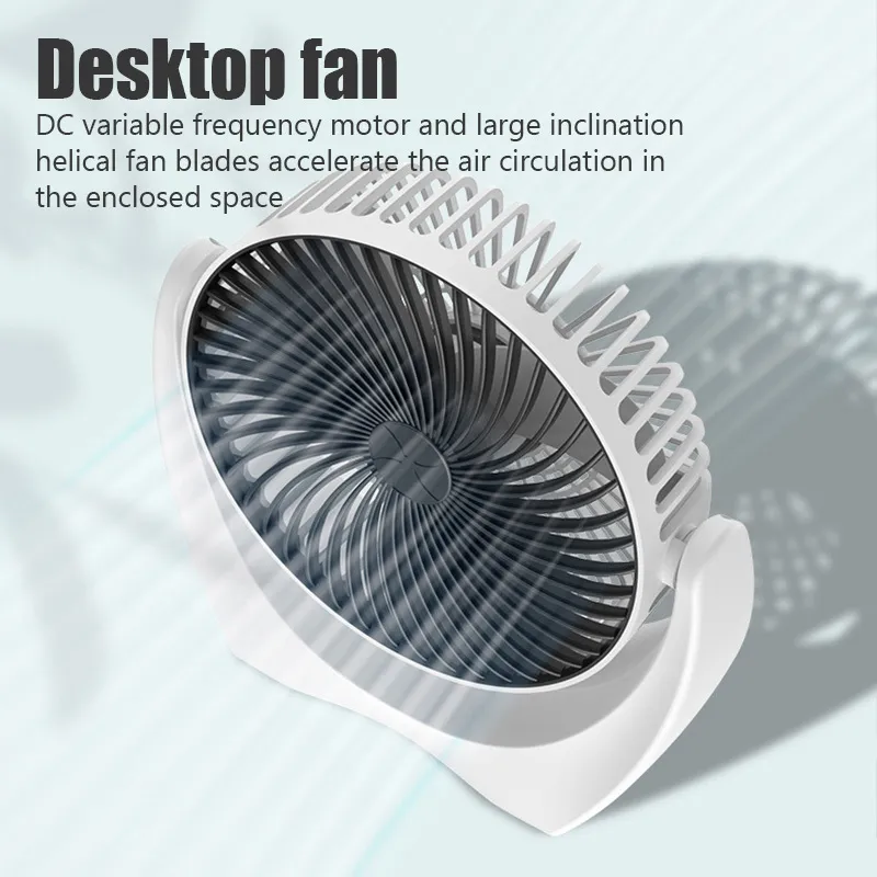 Cool Summer Desktop Small Fan Mini Portable Cooler Rechargeble USB 2 Speed ​​Wind Justerable Silent For Home Office Car 220505