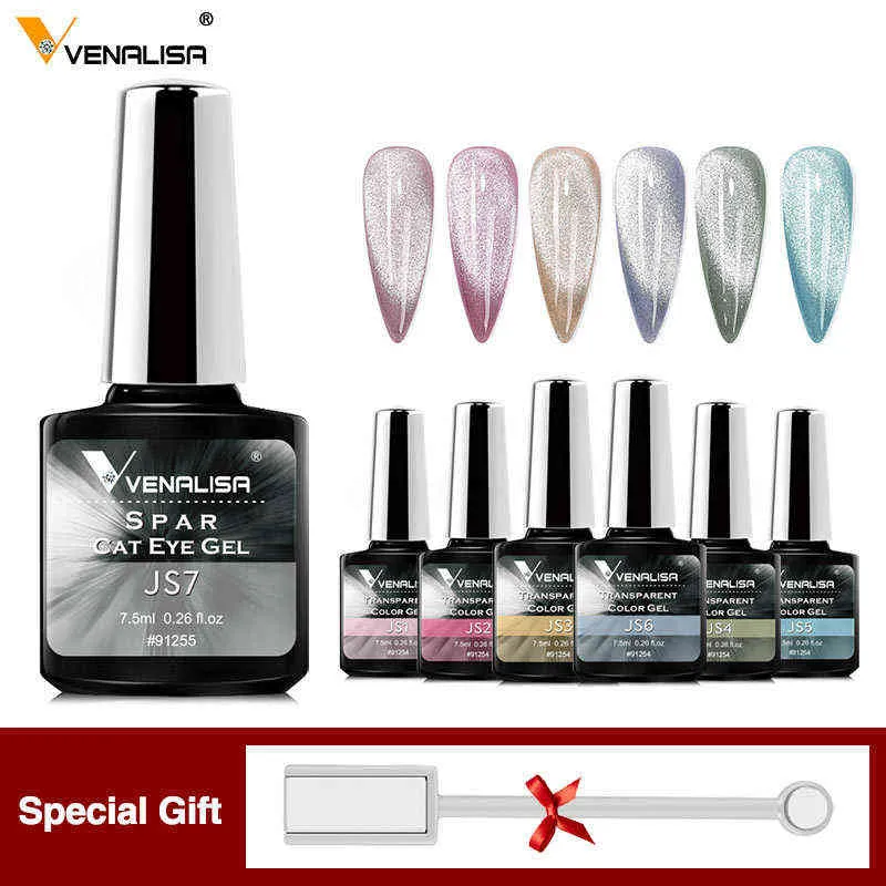 NXY Nail Gel 7 stks * 7 5 ml Spar Cat Eye Magnetic Chameleon Jelly Color 9D Hybrid Vernissen Pools Set voor Manicure 0328