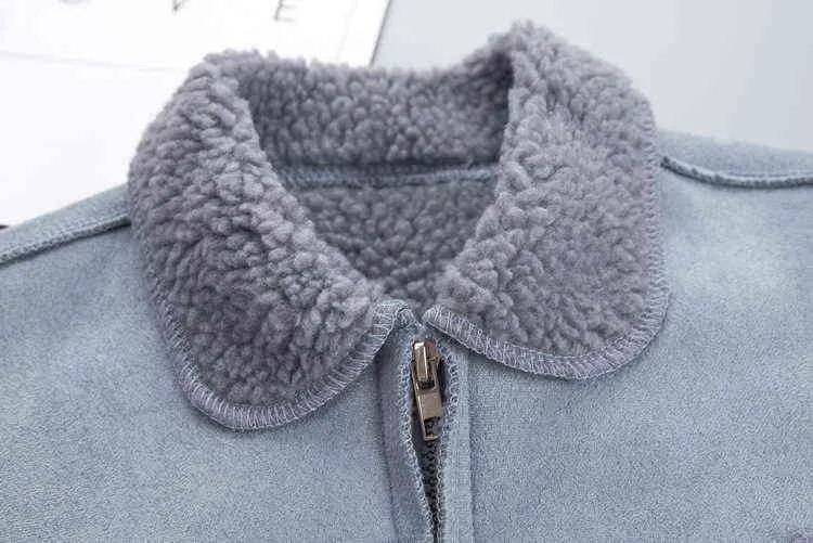 2021 Zima nowe dzieci polarowa ciepła kurtka solidna kurtka kolorowa jesień moda chłopcy i dziewczęta grube odzież odzieżowa J220718