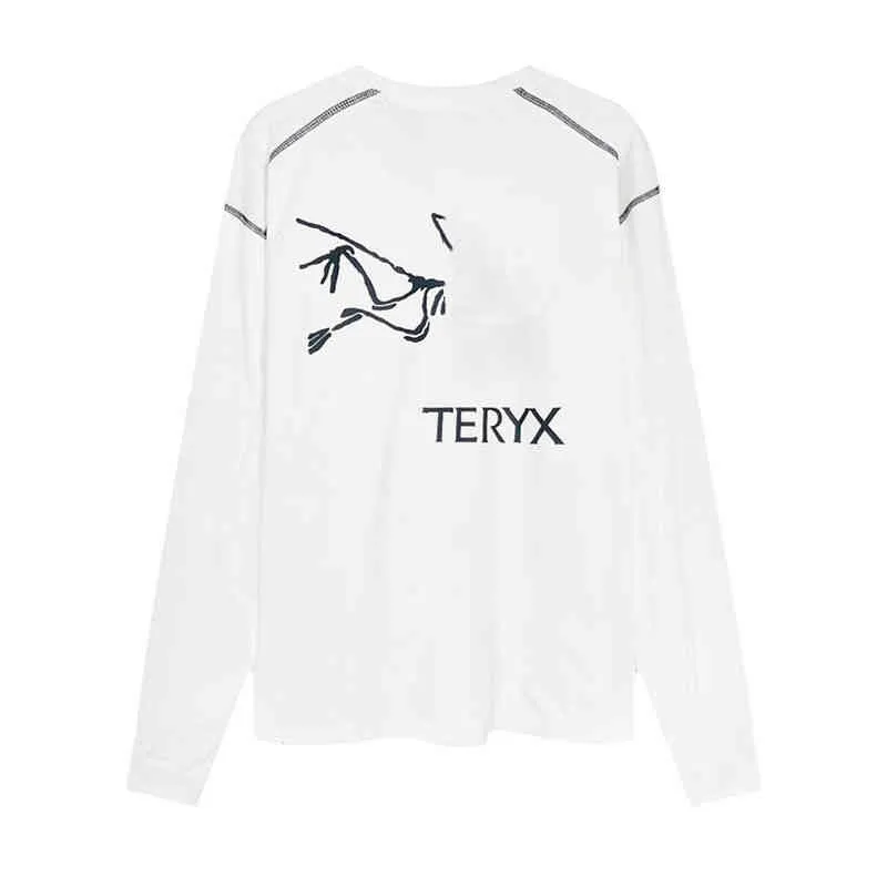 T-shirt mała marka ptaków dopasowanie kolorów z długim rękawem Męskie tylne drukowane swetra miłośnicy kobiet