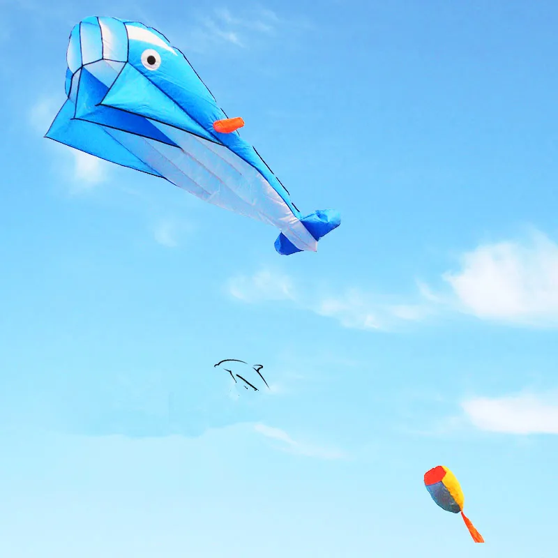 Большой мягкий дельфиновый воздушный змей Рипстоп Нейлоновые игрушки на открытом воздухе летающие осьминогские кайт -фабрики инопланетные надувные 220621