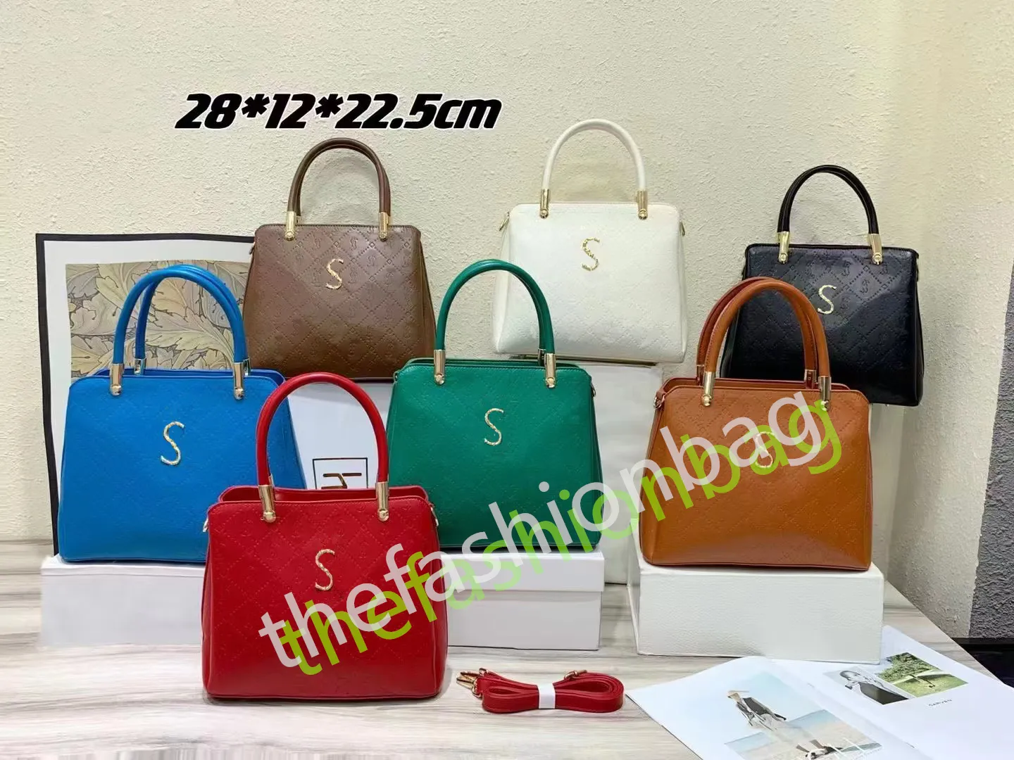 Bolsa de compras premium de cuero de moda de diseñador exclusivo de 7a