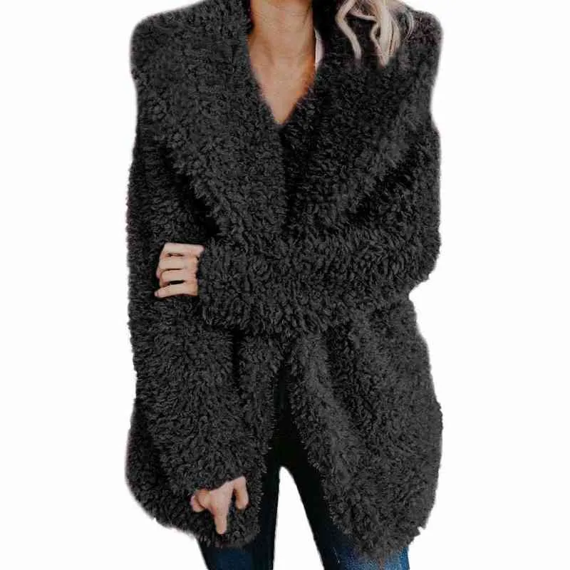 Плюшевая куртка Женщины зимние куртки каваи меховой курт