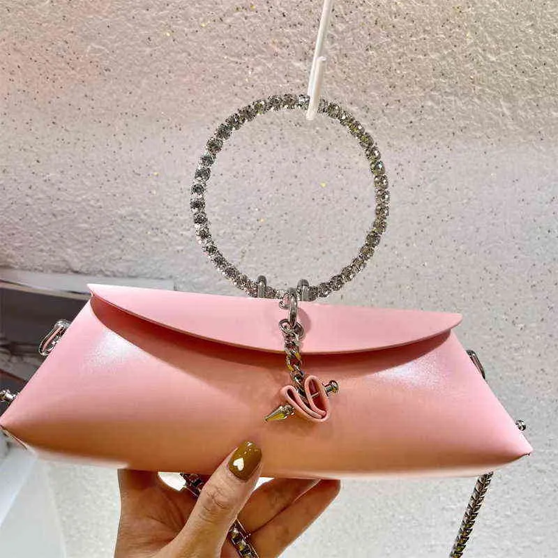 Французская нишевая сумка с высоким чувством ранняя весна новая модная бриллиантовая сумочка женская цепь одно плечо Messenger220614