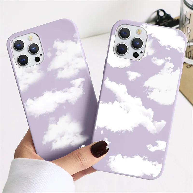 Soft TPU Cases For Xiaomi Mi 11 Lite Ultra 11i 8 A1 A2 CC9e Poco M3 Redmi Note 10S 9A 9 10 K40 Pro Max 9T Cover Cloud Funda Bag