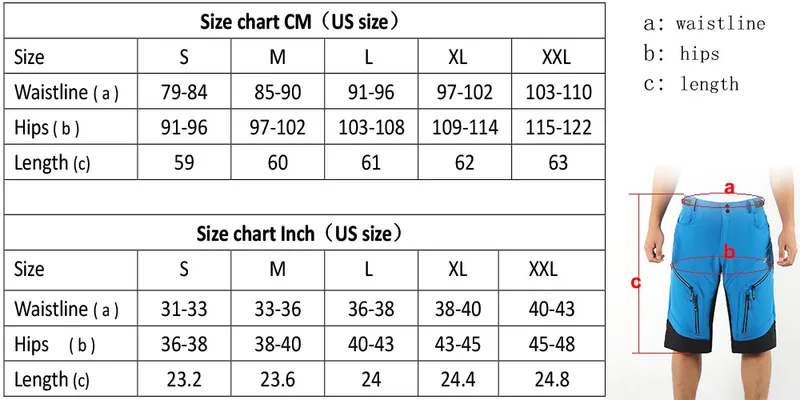 ARSUXEO Vélos Hommes Shorts De Cyclisme Coupe Ample Sport VTT VTT Descente Vélo Équitation Triathlon 220721