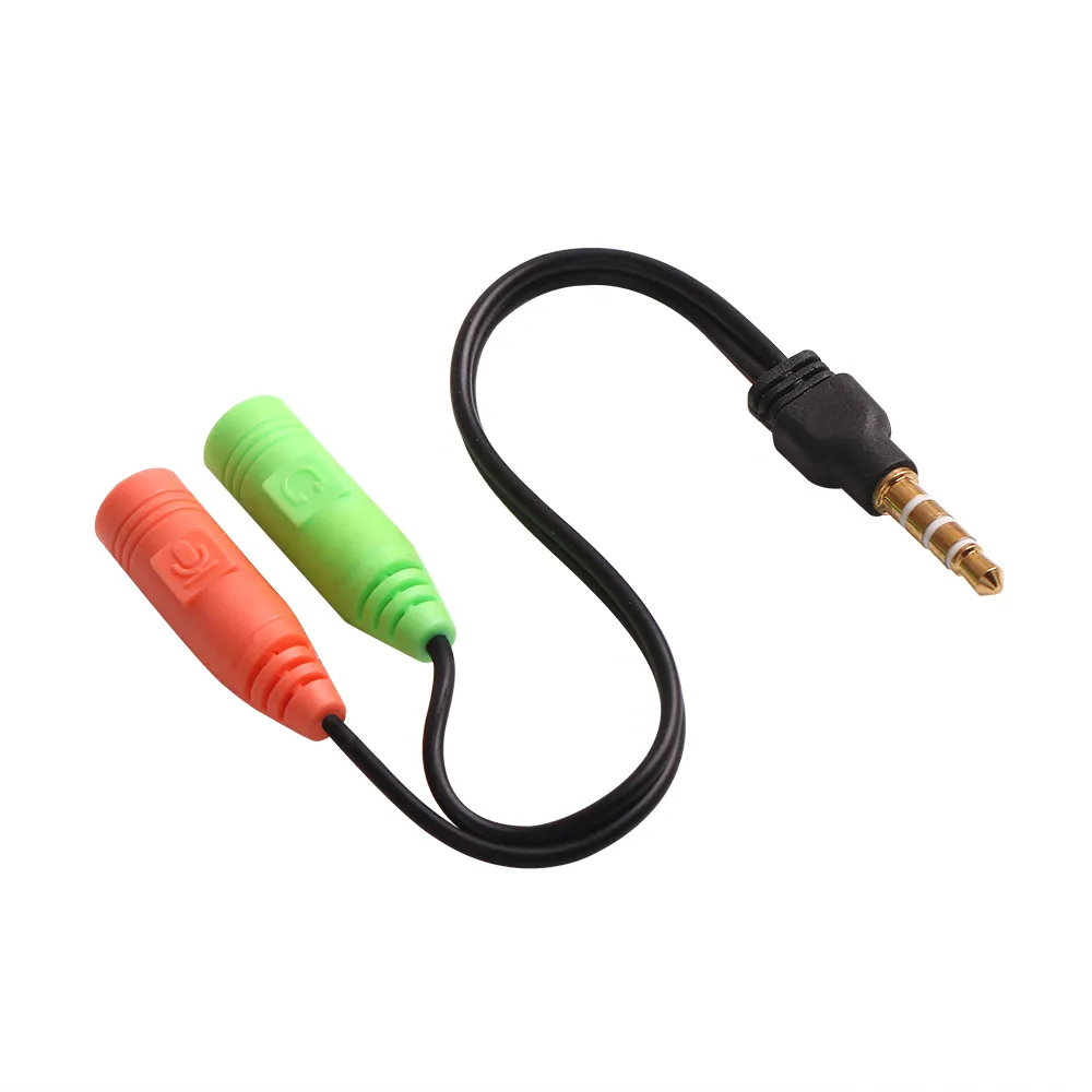 3.5mm Aux 1 Male to 2 Female Splitter Cable Jack Audio Extension Cord Wire For Headphone Speaker PC