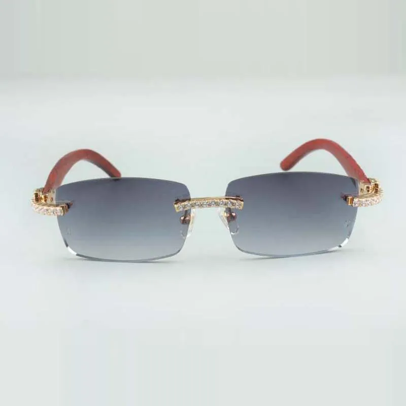 Endlose Diamond Buffs Sonnenbrille 3524012 mit Bügeln aus Tigerholz und 56-mm-Linse276S