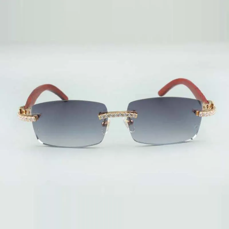 lunettes de soleil sans fin Diamond Buffs 3524012 avec branches en bois de tigre et lentille 56 mm2606