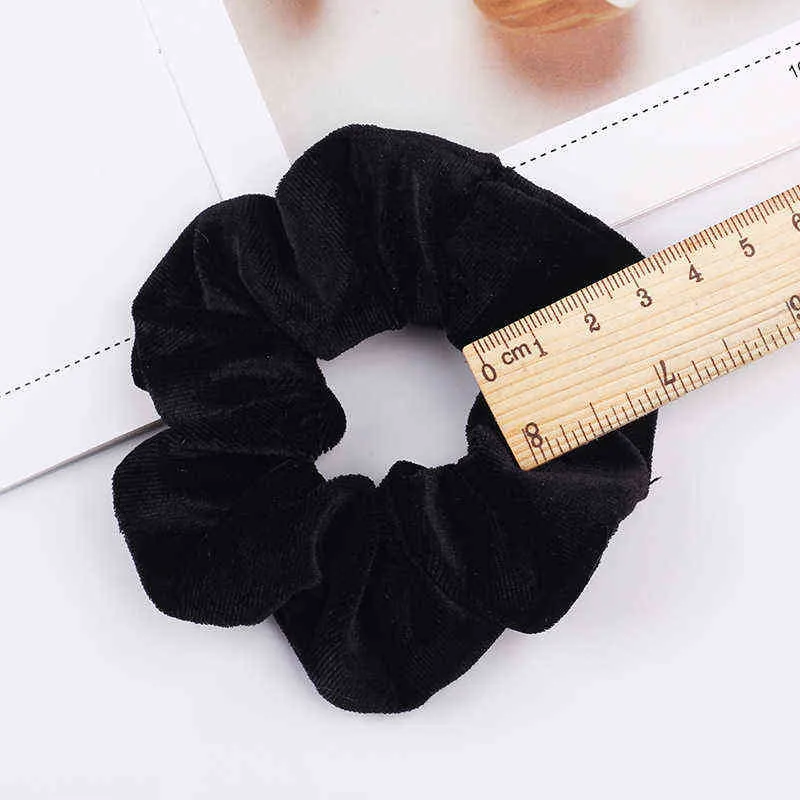 4 Teile/satz Korea Samt Scrunchie Gummi Elastische Haarbänder Solide Frauen Mädchen Stirnband Pferdeschwanz Halter Krawatten Seil Haar Zubehör AA220323