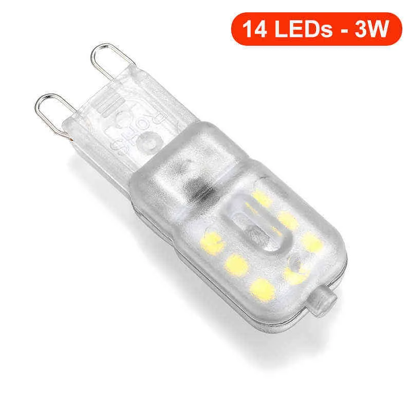 3 stks dimmable G9 LED -gloeilampen 110/220V Spotlights 14/22/32 LEDS Home Kroonluchter lampen 3W 5W 7W Vervang 30/40W Halogeen Ampoule H220428