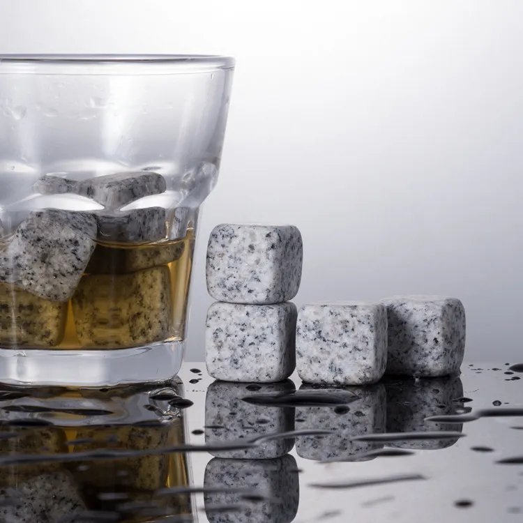 Enfriadores de cubitos de hielo con piedras para whisky, rocas reutilizables, refrigeración de bebidas para whisky escocés y Bourbon, regalos para beber, Set2944, 9 Uds.