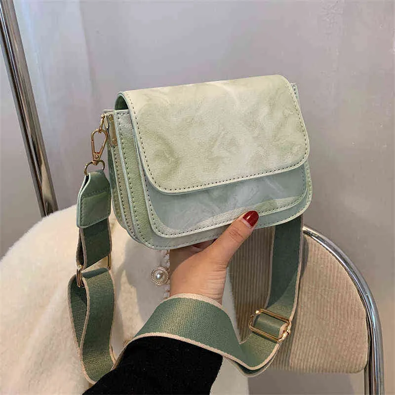 Xiuya Korea Trendy Shoulder Bag Women Fashion Tie Dye Crossbody Messenger Bags For Women 2021 New Luxury Handbags Ladies Purse G220607