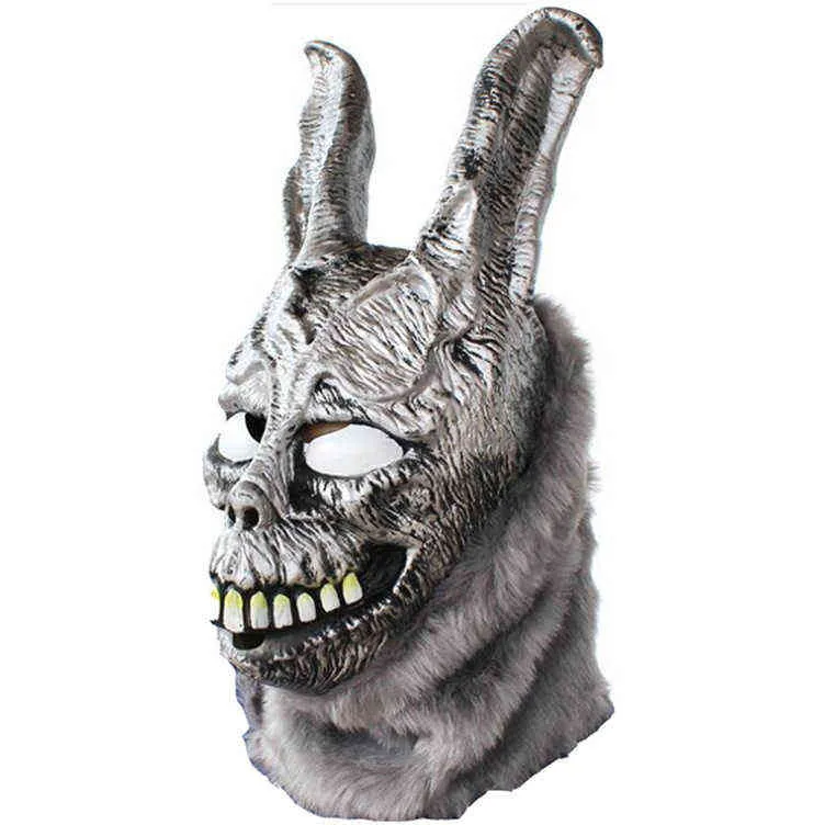 Filme Donnie Darko Frank máscara de coelho malvado festa de Halloween Cosplay adereços máscara facial completa de látex L2207114624999270N
