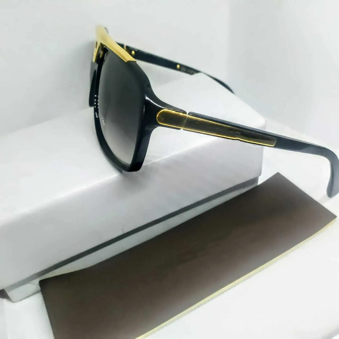 Moda óculos de sol óculos acetato quadro evidência milionário óculos de sol designer 64mm lentes para homens mulheres melhor preto case257p