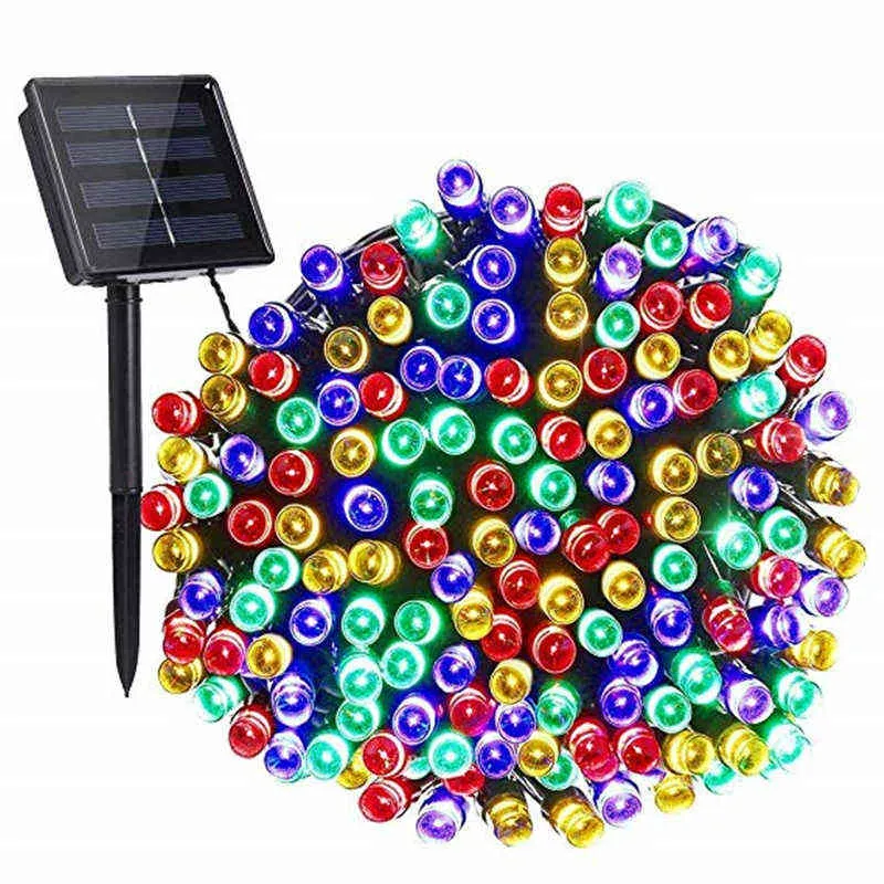 Solar String Light Led Solar Fairy Garland Light Outdoor Waterproof Garden Wedding Party Decoration Christmas Holiday J220531