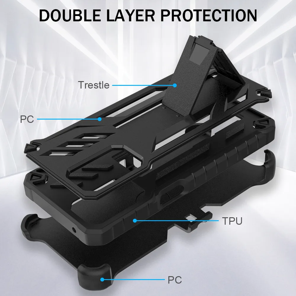 Clip de ceinture robuste Armure robuste Cas antichoc pour Oneplus Nord N200 5G Protection de la couche double couche intégrée Couverture arrière